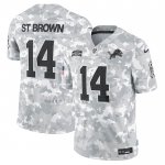 Camiseta NFL Limited Detroit Lions Amon-Ra St. Brown 2024 Salute To Service Gris